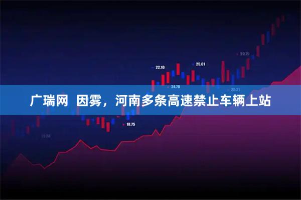 广瑞网  因雾，河南多条高速禁止车辆上站
